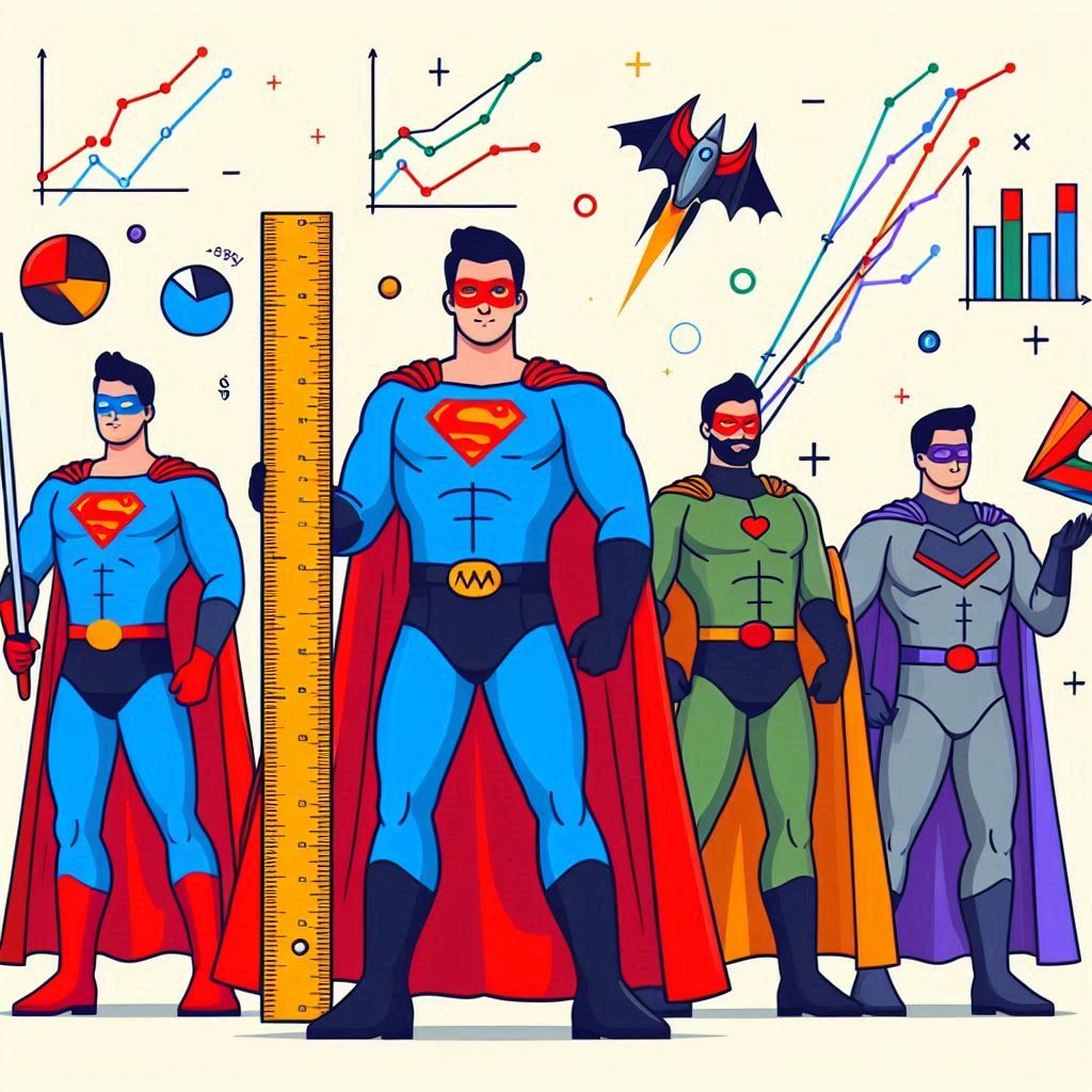 4 superheroes representing revenue forcasting model